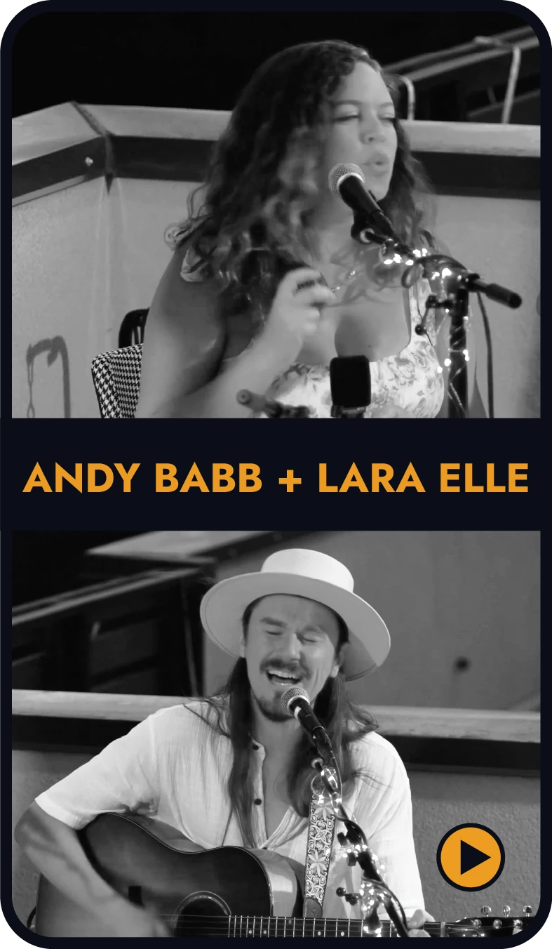 Andy Babb + Lara Elle performing